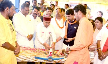 शहर को मिली एक और सड़क की सौगात कर्नाटक के राज्यपाल श्री गेहलोत ने किया भूमि पूजन