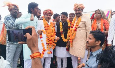 नंदलई फंटे पर समरसता यात्रा का स्वागत किया