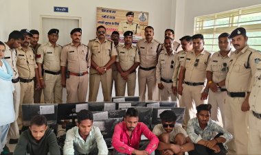 सरकारी स्कूल में चौरी करने वाले 5 आरोपी गिरफ्तार एसपी ने किया खुलासा