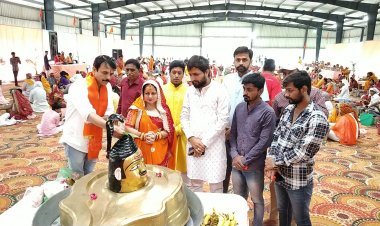 121 शिवलिंग का महारुद्र अभिषेक सम्पन्न