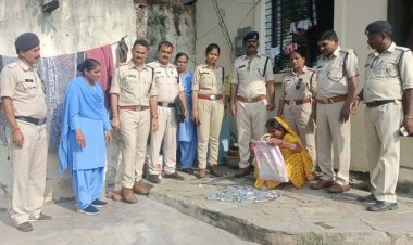 हाथ भट्टी एवं महुवा लाहन जब्त किया