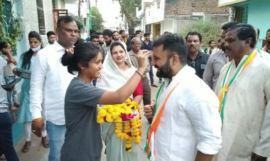 कांग्रेस प्रत्याशी पारस सकलेचा के समर्थन में मयंक जाट ने किया महा जनसंपर्क