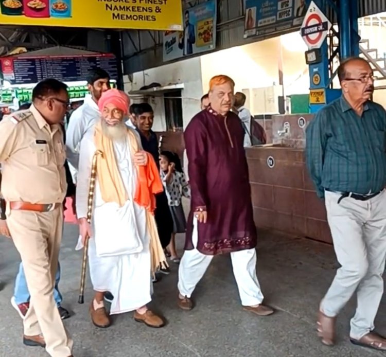 गौ सेवा के लिए प्रेरित करने वाले संत श्री ब्रह्मस्वरूप रतलाम पहुंचे, स्व्गत किया