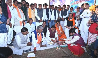 838 लाख लागत की उमरन सिंचाई तालाब योजना का भूमिपूजन  -300 हेक्टेयर में होगी सिंचाई, 90 किसान परिवार होंगे लाभान्वित