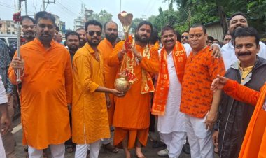 भैरव बाबा का पूजन कर भव्य निष्ठा कावड़ यात्रा निकली : शहर से लेकर जिले की सीमा तक हुआ धूमधाम से स्वागत