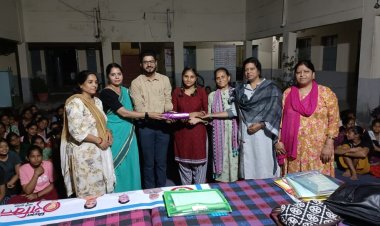 मिशन शक्ति एवं बेटी बचाओ- बेटी पढ़ाओ के तहत बालिकाओं  का स्वास्थ्य परीक्षण किया