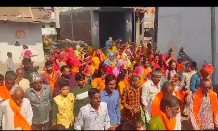 राम मंदिर प्राण प्रतिष्ठा के 1 वर्ष पूर्ण होने पर सालाखेड़ी में हुआ दो दिवसीय आयोजन, निकला चल समारोह