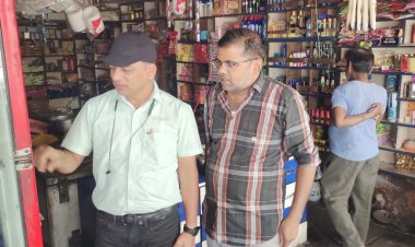 खाद्य सुरक्षा अधिकारी द्वारा निरीक्षण कर स्वच्छता बनाए रखने और गुणवातायुक्त खाद्य पदार्थो का निर्माण करने के दिए निर्देश