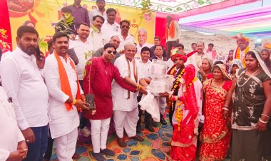 मुख्यमंत्री कन्यादान विवाह में 167 जोड़े बंधे परिणय सूत्र में, विधायक मथुरालाल डामर ने दिए विशेष उपहार