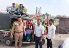 ओवरलोड वाहनों के खिलाफ आरटीओं ने की कार्रवाई, यातायात थाने पर खड़ा करवाया