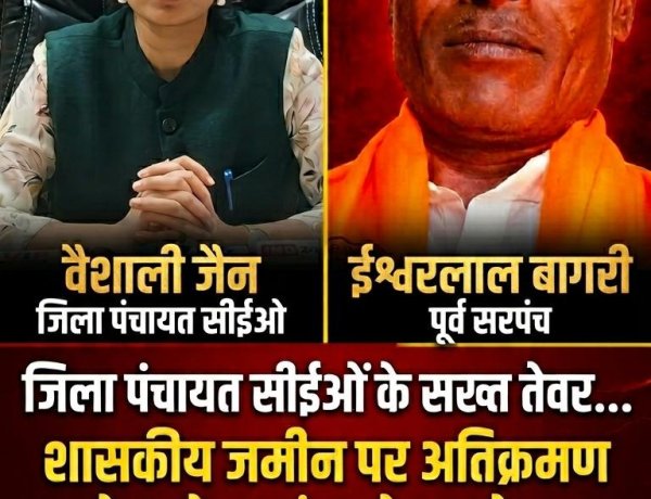जिला पंचायत सीईओं के सख्त तेवर...शासकीय जमीन पर अतिक्रमण करने वाले सरपंच को पद से हटाया, 10 हजार का अर्थदंड भी लगाया