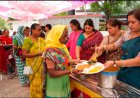 डीआरएम स्थित साईं मंदिर पर भंडारे का आयोजन, उमड़ा श्रद्धालुओं का सैलाब, ठंडी छाछ ने दी गर्मी में राहत