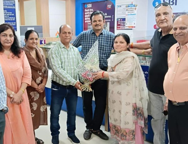 एसबीआई औद्योगिक क्षेत्र शाखा में नए मुख्य प्रबंधक प्रमोद पालीवाल का स्वागत, पेंशनर्स एसोसिएशन ने जताया भरोसा