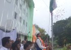 महापौर पटेल ने निगम भवन पर ध्वजारोहण किया